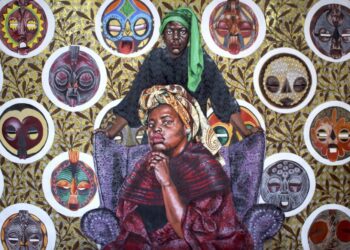 Bambo Sibiya’s Exhibition Blends Black Figures With Luxurious Abstracts
