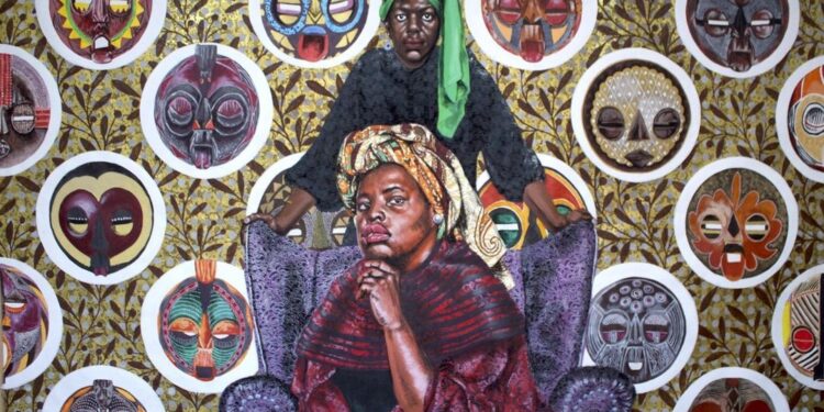 Bambo Sibiya’s Exhibition Blends Black Figures With Luxurious Abstracts